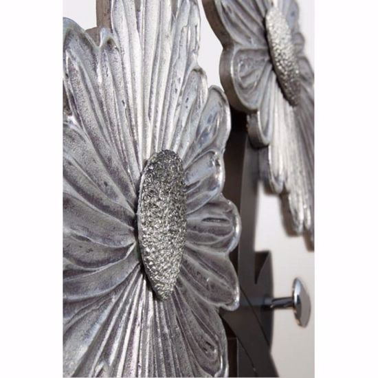 Appendiabiti da parete verticale per ingresso fiore antracite argento