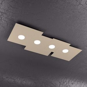 Plafoniera rettangolare moderna sagomata sabbia top light plate