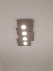 Plafoniera rettangolare moderna sagomata sabbia top light plate