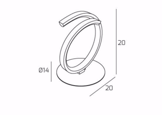 Toplight tornado lampada da comodino moderna led 12w 3000k 4000k