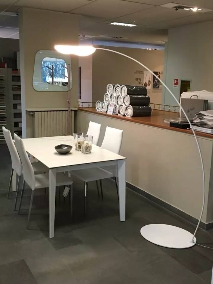 DIPHY PIANTANA AD ARCO LINEA LIGHT LED 30W DIMMERABILE PUSH LAMPADA DA TERRA  STILNOVO MA&DE - Cristalensi Shop Online