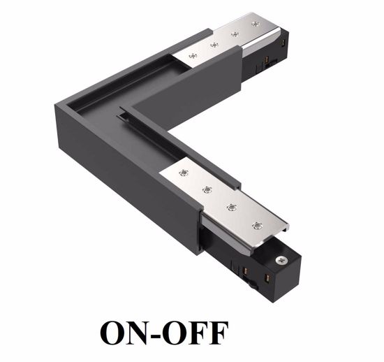 Ego accessorio angolo connettore orizzontale nero binario monofase lego on-off 48v