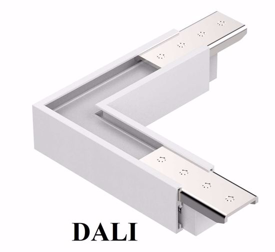 Ego ideal lux accessorio angolo connettore orizzontale bianco binario monofase lego dali dimmerabile