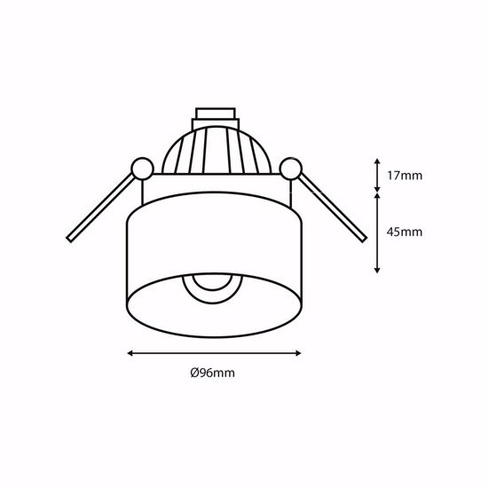 Faretto rotondo nero da incasso soffitto