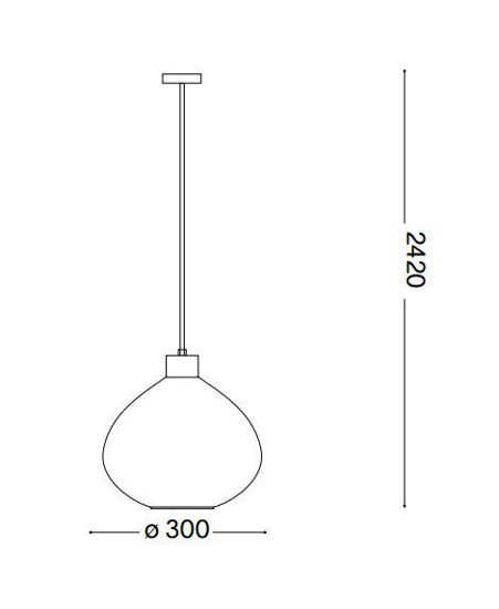 Ideal lux  bergen-3 sp1 lampada a sospensione boccia vetro decorato grigio fumo