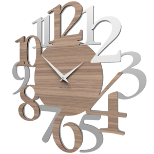 Orologio da parete moderno legno noce canaletto - 4855