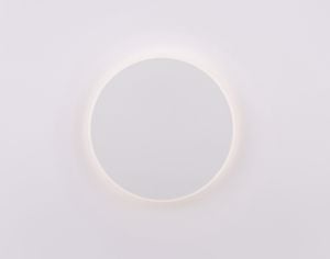 Applique disco cerchio bianco moderna per interni led 12w 3000k