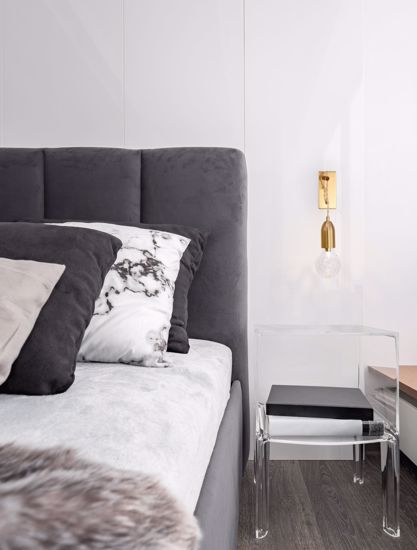 Applique lampada pendente da parete oro per comodino camera da letto