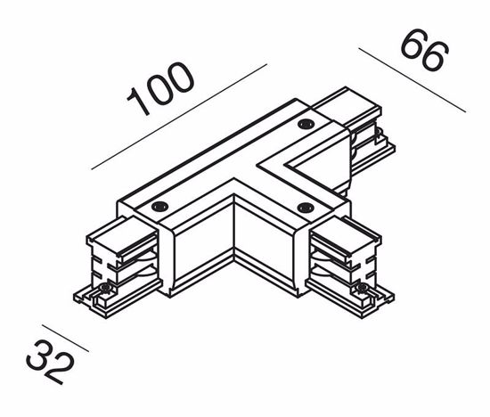Accessorio giunto a t per connessione elettrica meccanica binario trifase nero gea luce