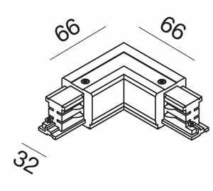 Accessori gea giunto a l per connessione elettrica meccanica binario trifase bianco gea luce