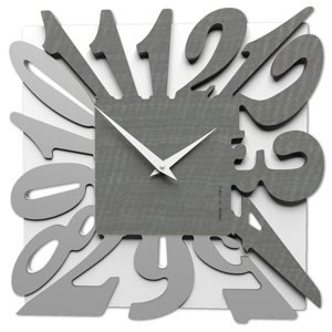 Callea design karl orologio da parete moderno legno nero grigio - 10-124-5