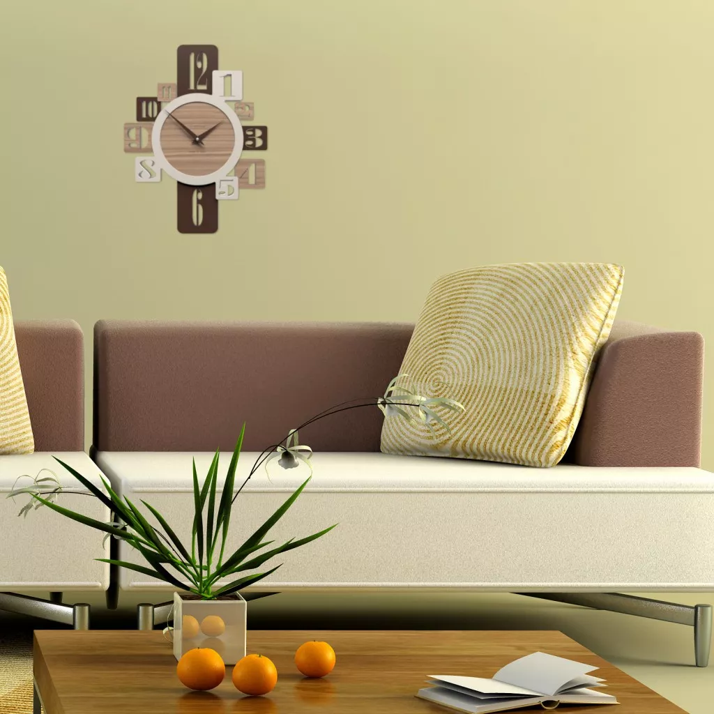Orologio moderno da parete cucina avorio - 10-132-11