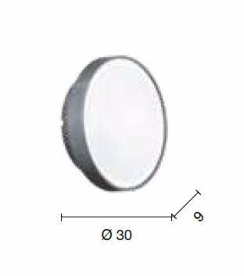 Plafoniere da esterno rotonda antracite ip65 ondaluce