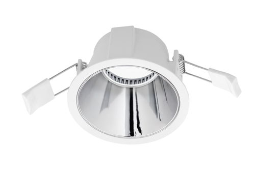 Faretto rotondo design moderno da incasso bianco cromo gu10 220v-240v gea luce