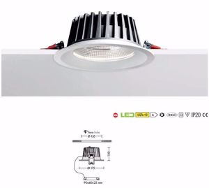 Faro da incasso led per controsoffitto 22w 3000k dali dimmerabile rotondo bianco 220v