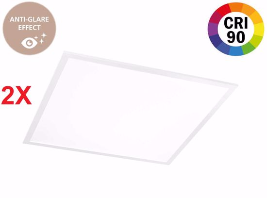 Ideal lux led panel fi 3000k cri90 confezione n2 pannelli led da incasso