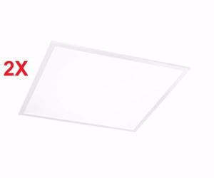 Led panel confezione n2 pannelli 60x60 urg&lt;19 anti abbagliamento 39w 3000k ottica 81