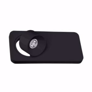 Applique nero luce con interruttore per comodini camera da letto linea light beebo