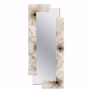 Specchio da parete moderno beige nocciola bianco - 382D