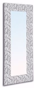 Grande specchio design moderno da parete cerchi decorati trama nero grigio  - 76FC
