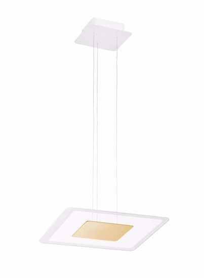 Lampadario moderno led 3000k vetro metallo oro linea light aruba