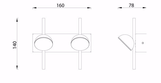 Applique led 6w 3000k moderna bianca