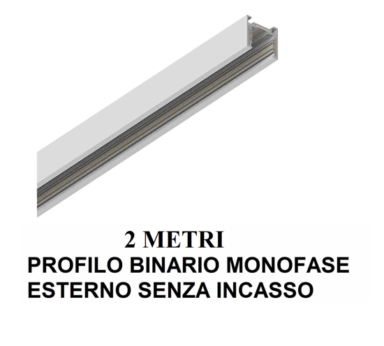 Ego ideal lux binario monofase 2 metri lego bianco 48v sospensioni o faretti led orientabili