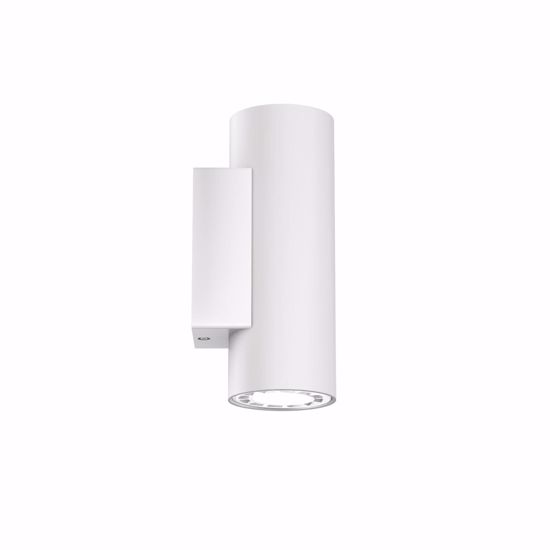 Applique da parete monoemissione birba linea light cilindro bianco gu10