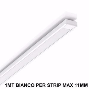 Ideal lux slot sur profilo esterno 1mt bianco con kit diffusore per strip max 11mm