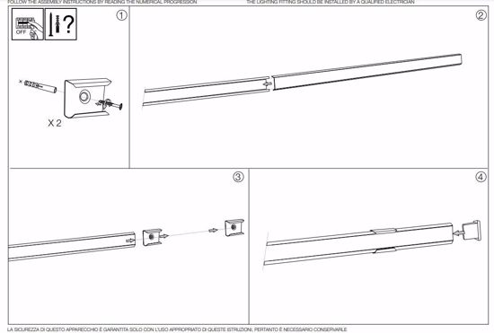 Ideal lux slot sur profilo esterno 1mt bianco con kit diffusore per strip max 11mm