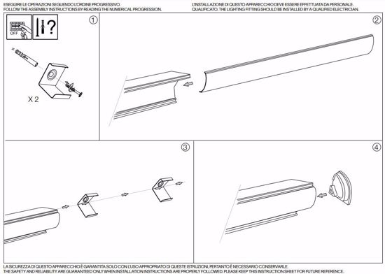 Ideal lux esterno alluminio 1mt per strip led max 11mm angolare rotondo grigio kit diffusore