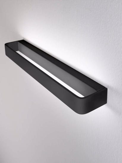 Applique led 30w 3000k moderna nero metal linea light