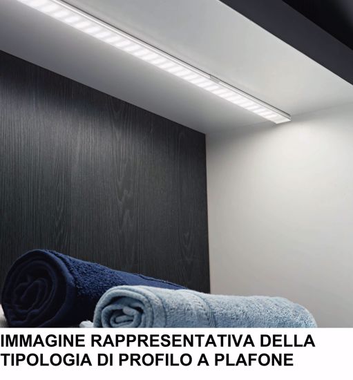 Kit profilo plafone grigio 2mt per strip led max 10mm gea luce diffusore staffe tappi