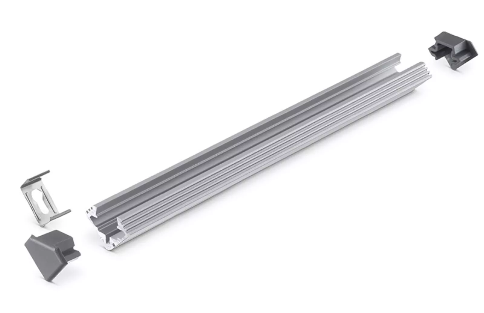 Gea luce skub profilo angolare squadrato grigio 2mt per strip led max 10mm  - GSTP21