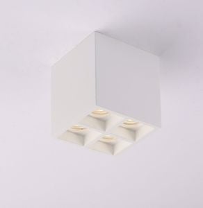 Faretto cubo di gesso bianco pitturabile da soffitto fp