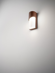 Isyluce lampada da esterno a parete corten marrone moderna