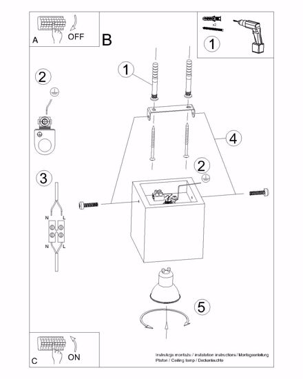 Faretto led di legno cubo da soffitto