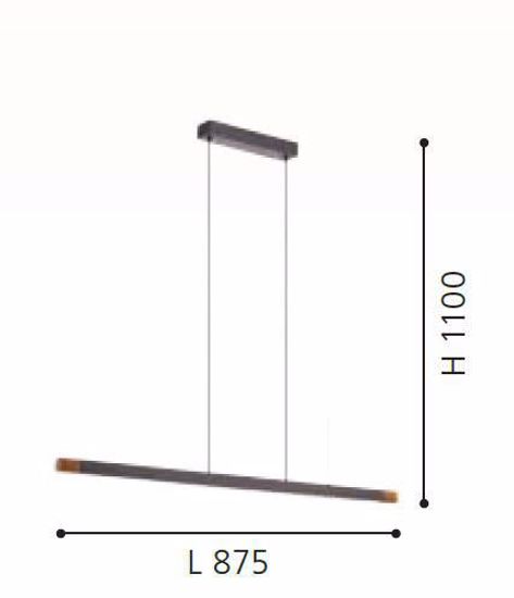 Lampadario moderno legno led per soggiorno