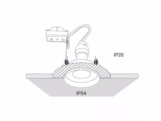 Faretto per incasso bagno doccia ip54 rotondo nero per cartongesso