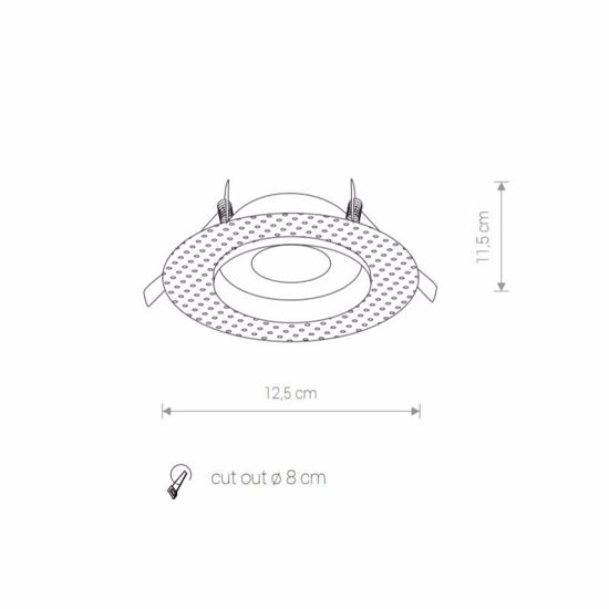 Faretto per incasso bagno doccia ip54 rotondo nero per cartongesso