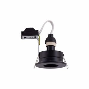 Faretto da soffitto a scomparsa rotondo nero per bagno doccia ip54 gu10 220v