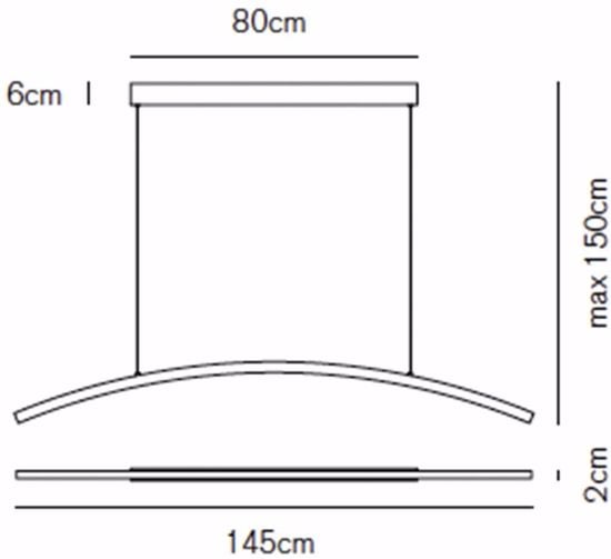 Vivida bow lampadari moderni curva nero design per tavolo led 30w 3000k 4000k