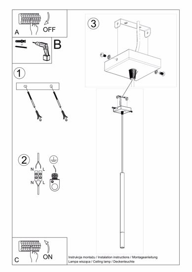 Lampada a sospensione per isola cucina cilindro nero cromo