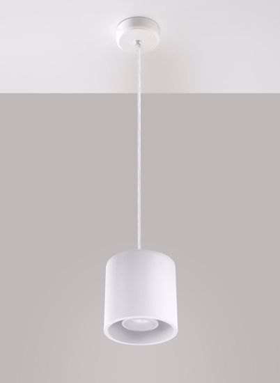 Lampada pendente cilindro bianco per bancone cucina moderna