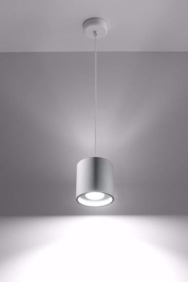 Lampada pendente cilindro bianco per bancone cucina moderna