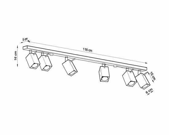 Plafoniera binario bianco da soffitto con faretti led orientabili