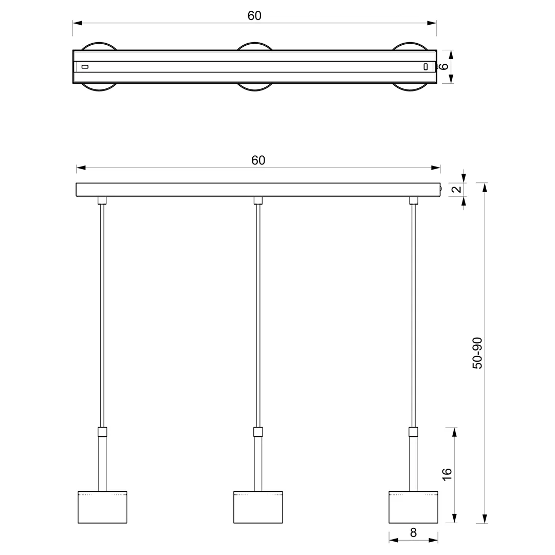 Lampadario per illuminare tavolo cucina verde oro tre luci gx53 led - 7CB5