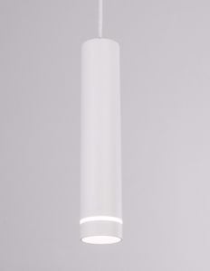 Lampada pendente cilindro bianco per isola cucina