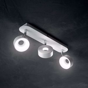 Oby pl3 ideal lux lampada con 3 faretti led 18w 3000k orientabili bianco