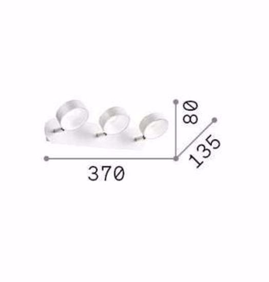 Oby pl3 ideal lux lampada con 3 faretti led 18w 3000k orientabili bianco